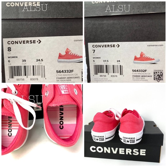 Converse Ctas Madison Canvas Low Top Strawberry W - Picture 7 of 8